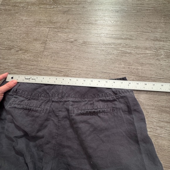 Vintage Mossimo Shorts Womens‎ 14 Blue 100% Linen Elastic Waist Casual Adult - Picture 7 of 10